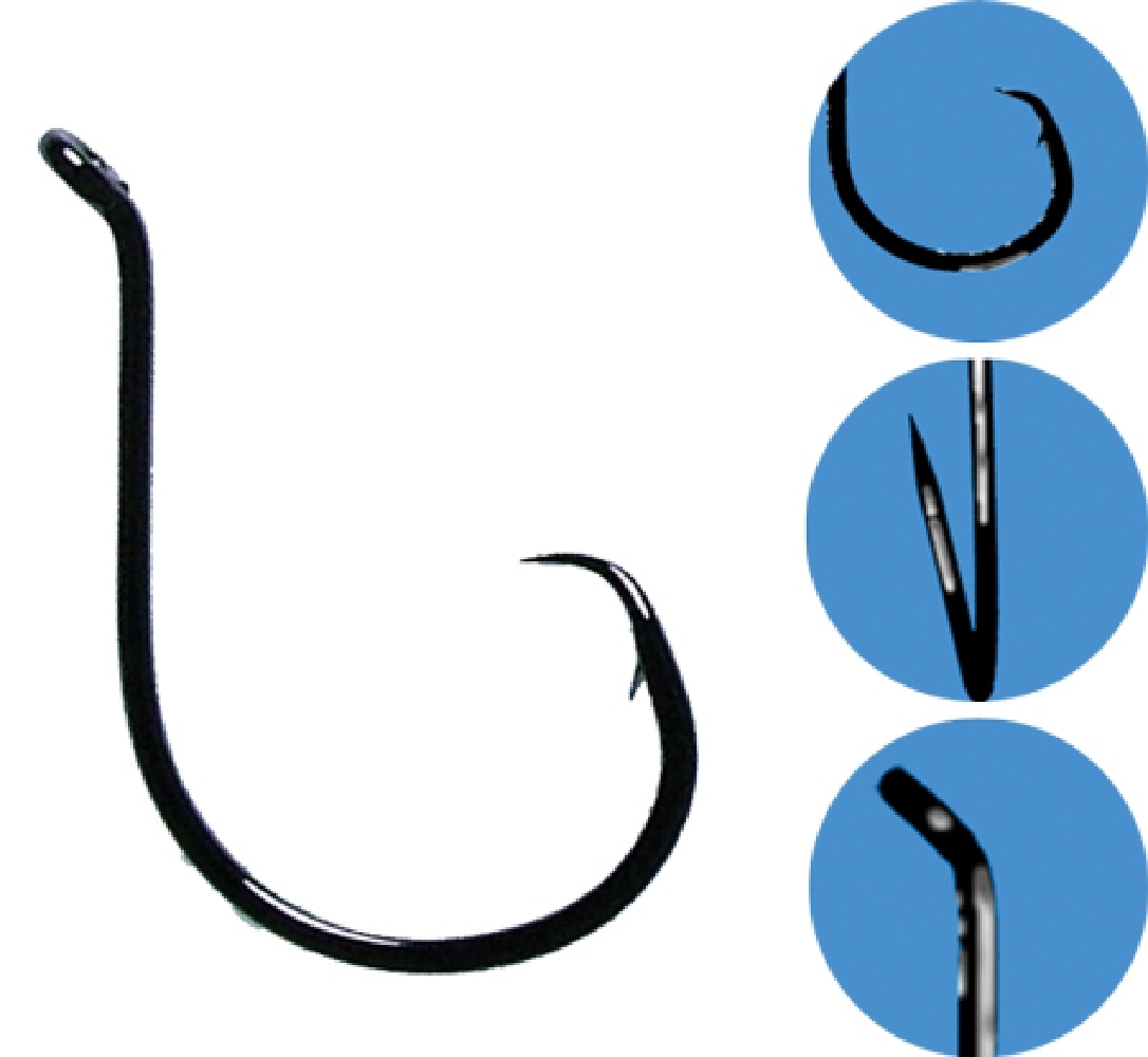 Gamakatsu Octopus Circle Fishing Hook Black (Standard Pack) - Choose Size  BRAND