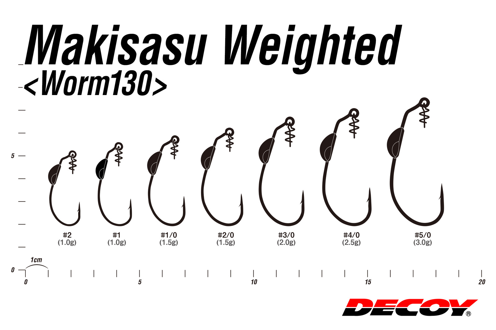 Decoy Worm 130 Maki Sasu Weighted Fishing Hook - Choose Weight