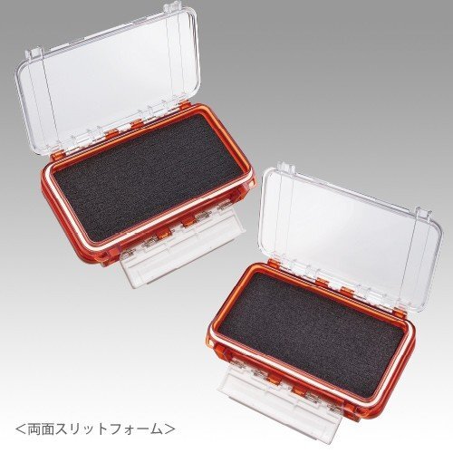 Meiho Bousui WG-2 Waterproof Double Sided Foam Tackle Box Case Orange