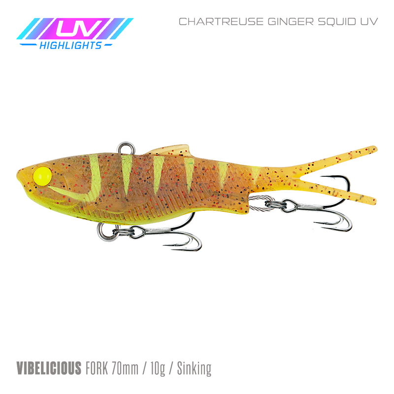 Samaki Vibelicious Fork Tail Soft Vibe Lure 70mm 10g Redfin