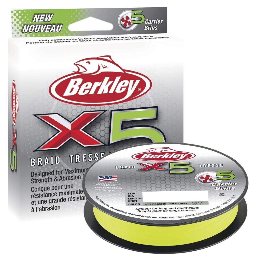 Berkley X Super Smooth x8 Braid Fishing Line 300m Flame Green - Choose Lb