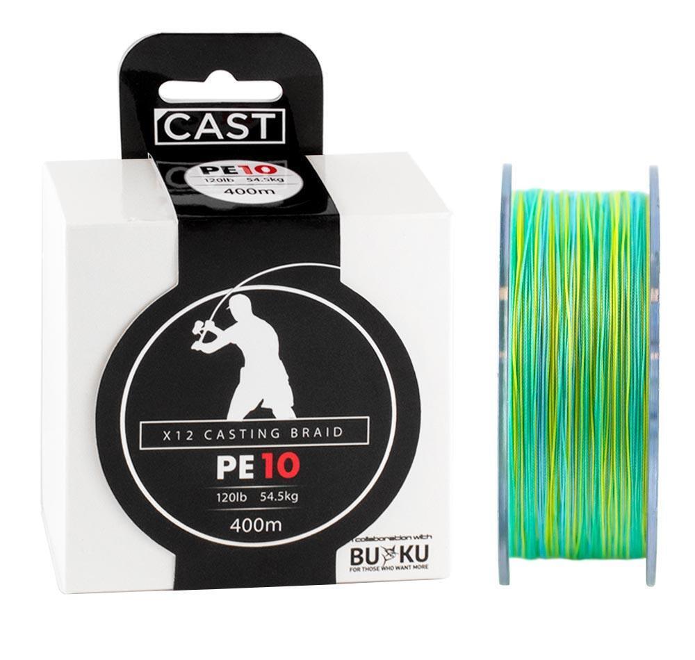 Cast x12 Carriers Braid Multi Colour Fishing Line - Choose Lb