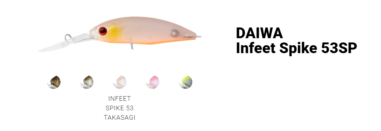 Daiwa 2021 Infeet Spike 53 Suspending Crankbait Fishing Lure - Choose Colour