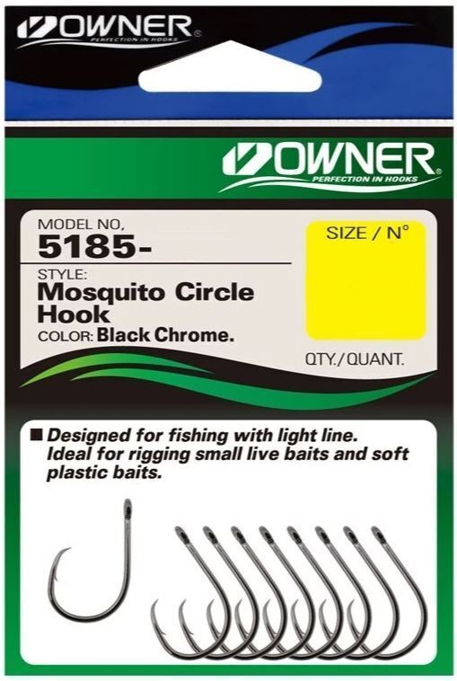 Owner 5185 Mosquito Circle Hooks Size 1 5185-101 Light Wire Pack