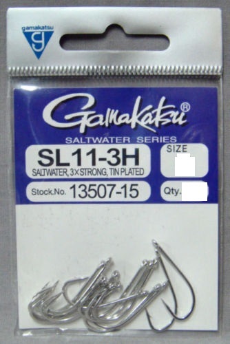 Gamakatsu Strong Saltwater Fly SL11 3 x Heavy Fishing Hook #2/0