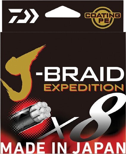 Daiwa J Braid Expedition x8 300m Orange Braid Fishing Line #30lb