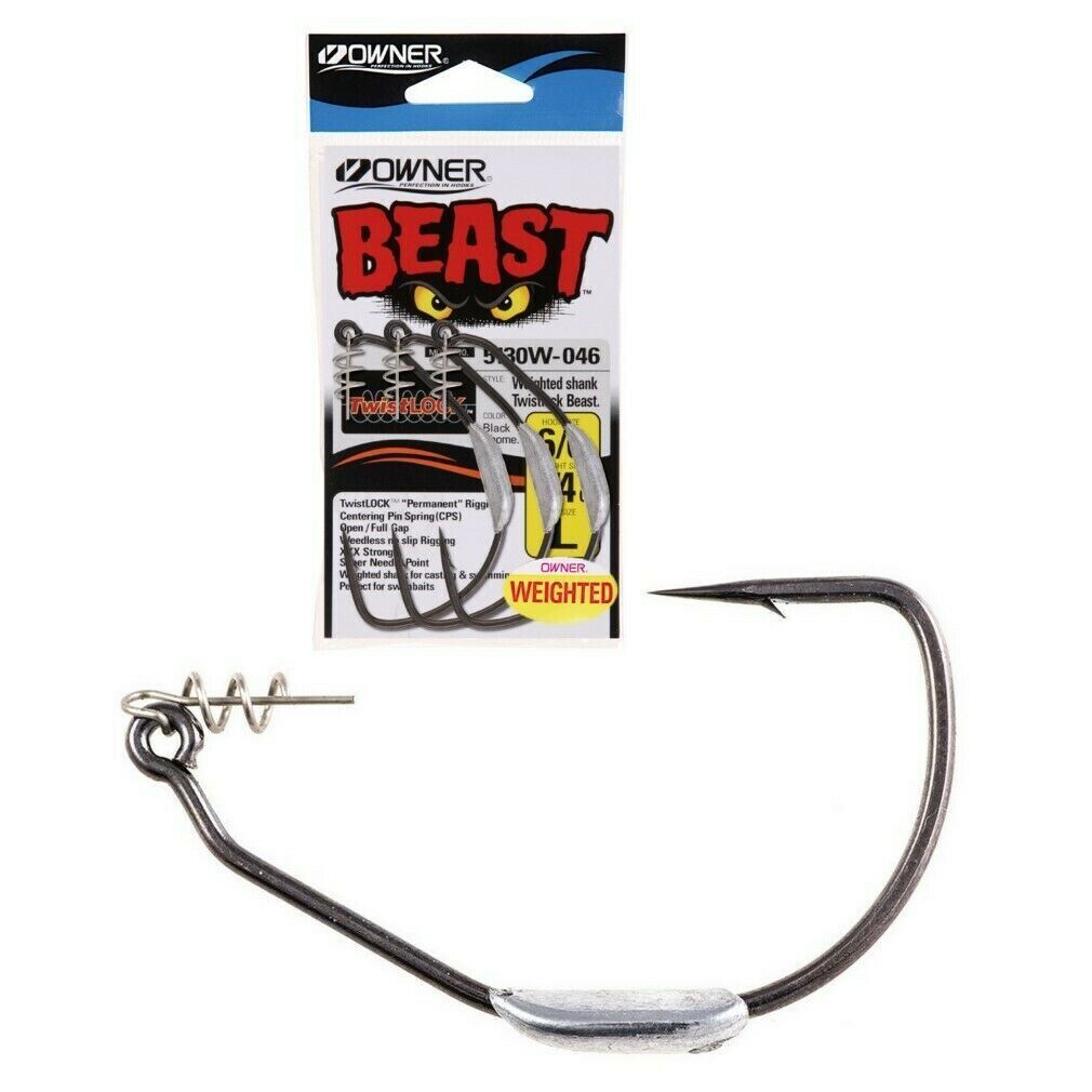 Owner Beast Weighted Swimbait Hooks 5130W #10/0