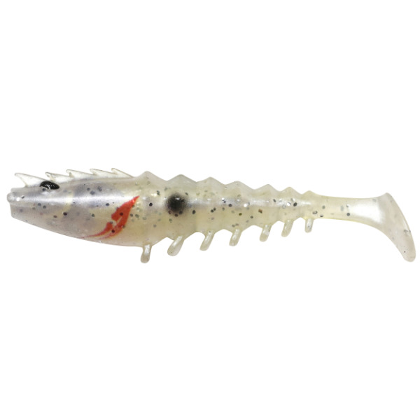 Squidgies Standard Range Prawn Paddle Tail 110mm Soft Plastic Fishing Lure  #White Lightning