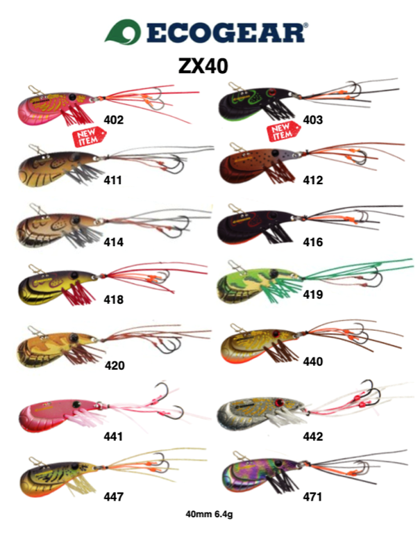 Ecogear ZX Series Blade Fishing Lure 40mm