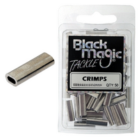 Black Magic Game Fishing Leader Aluminium Crimp 50 Pack - Choose Size