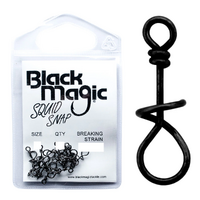 Black Magic Spiral Squid Fishing Snap Clip - Choose Size