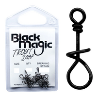 Black Magic Spiral Trout Fishing Snap Clip - Choose Size