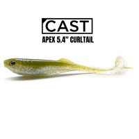 Cast Apex 5.4" Curl Tail Soft Plastic Fishing Lure - Choose Colour