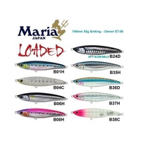 Maria Loaded 140mm Sinking Sticbait Hard Body Fishing Lure - Choose Colour