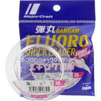 Majorcraft Dangan Eging Fluorocarbon Shock Fishing Leader 30m Clear - Choose Lb