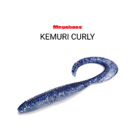 Megabass Kemuri Curly 3.5" Soft Plastic Fishing Lure - Choose Colour