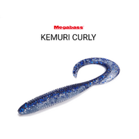 Megabass Kemuri Curly 4.5" Soft Plastic Fishing Lure - Choose Colour