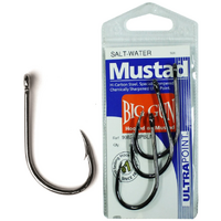 Mustad Fine Worm Chemically Sharp Fishing Hooks 32813NPBLM