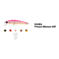 Daiwa 2021 Presso Minnow 60F Floating Fishing Lure - Choose Colour
