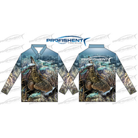 Profishent Sublimated Long Sleeved Dusky Flathead Fishing Shirt - Choose Size