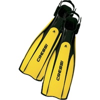 Cressi Pro Light Open Heel Scuba Dive Fins Black / Yellow Colour - Choose Size