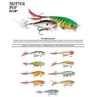 Rapala Skitter Pop 9cm Topwater Hard Body Fishing Lure - Choose Colour