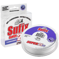 Sufix Super 21 Clear Fluorocarbon 100m Fishing Leader - Choose Lb