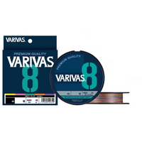 Varivas 8 PE x8 Braid 300m Multi Colour Fishing Line - Choose Lb