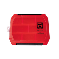 Jackall 1500D Double Open Polypropylene Tackle Storage Lure Box #Clear Red