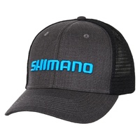 Shimano Ocea Charcoal Black Trucker II Fishing Cap Hat Headwear