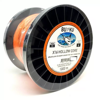 Buku Hollow Core 16x Braid Fishing Line 1000m Hi-Vis Orange #PE3 37kg