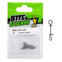 Bite Science Fast Attach Quick Clip Fishing Lure Snap - Choose Size