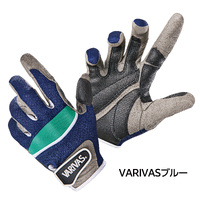Varivas VAG-27 Max Grip Fishing Fighting Gloves Blue - Choose Size