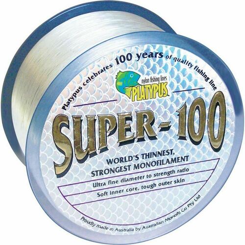 Platypus Super-100 Clear Monofilament Fishing Line 500m #8lb